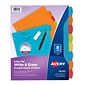 Avery Big Tab Write & Erase Plastic Dividers, 8 Tabs, Bright Multicolor (16130)