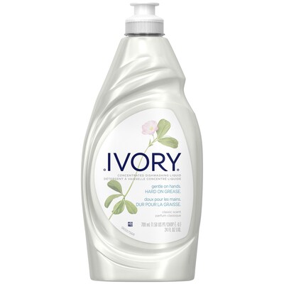 Ivory Concentrated Liquid Dish Soap, Classic, 24 oz., 10/Carton (25574)