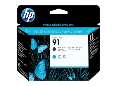 HP DesignJet 91 Print Head, Matte Black/Cyan (C9460A)