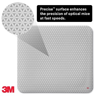 3M™ Precise™ Mouse Pad with Non-Skid Foam Back, Bitmap (MP114-BSD1)