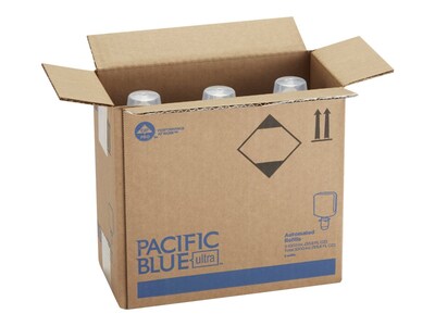 Commercial Dispensing Pacific Blue 1000 mL. Foaming Hand Sanitizer Dispenser Refill, Fragrance Free, 3/CT (43337