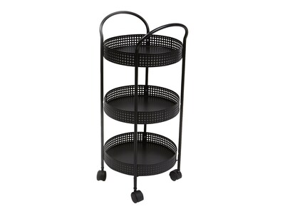 Mind Reader 3-Tier Steel Utility Cart, Black (CROW3-BLK)