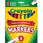 Crayola Kid's Markers, Broad Line, Assorted Colors, 8/Box (58-7708)
