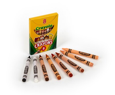 Crayola Multicultural Crayons, 8 Per Box (52-008W)