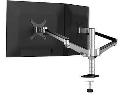 Versa Tables Omniview Dual Adjustable Monitor Arm, Up to 27", Silver (VT6220002-01-00)