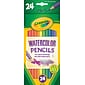 Crayola Watercolor Colored Pencils, Assorted Colors, 24/Box (68-4304)