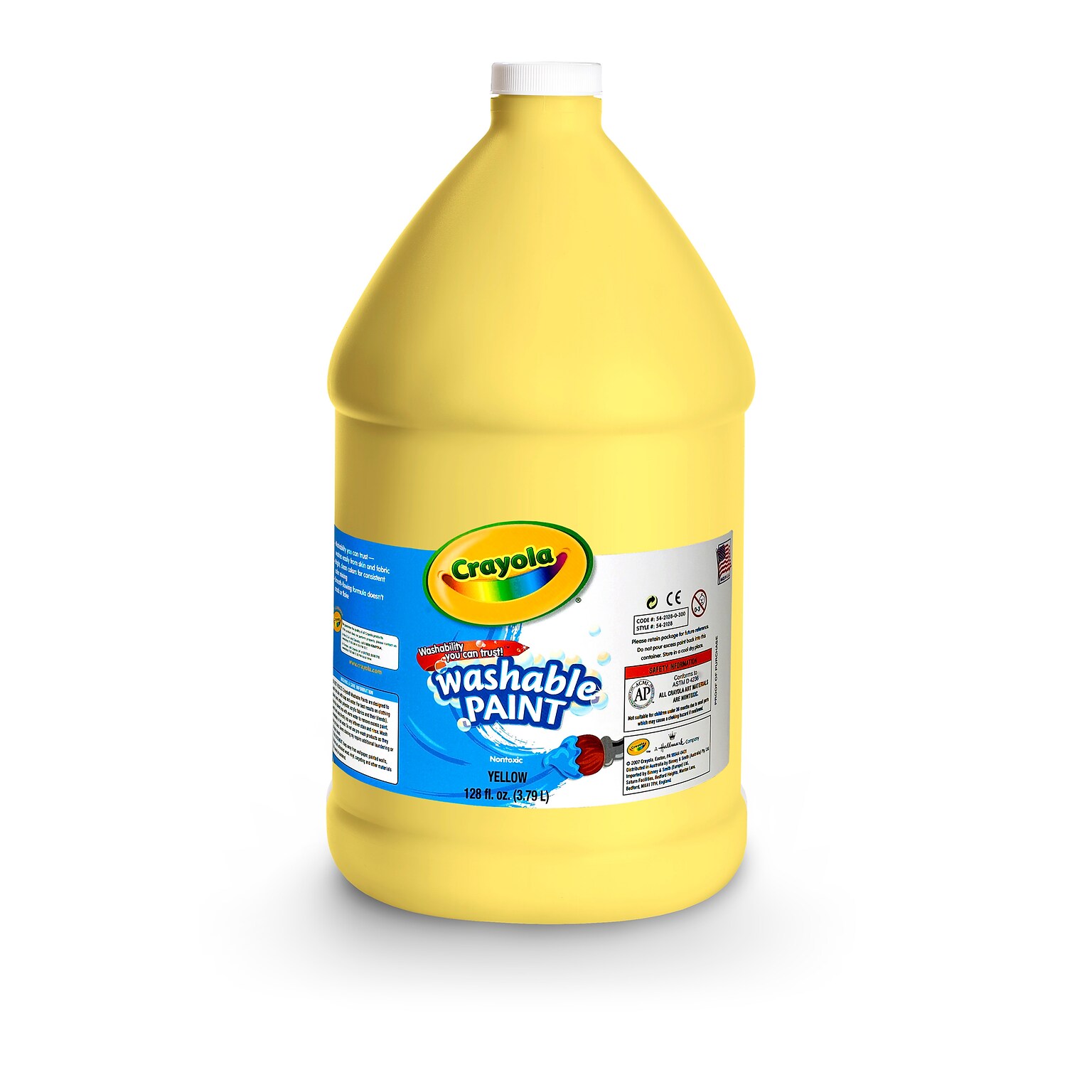 Crayola Washable Paints, Yellow, 1 Gallon (54-2128-034)