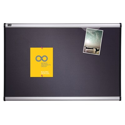 Quartet Prestige Diamond Mesh Fabric Board, Aluminum Frame, 4'H x 6'W (B447A)