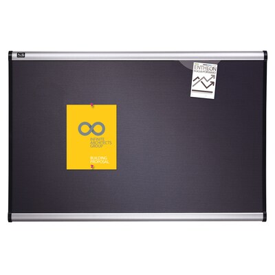 Quartet Prestige Diamond Mesh Fabric Board, Aluminum Frame, 4'H x 6'W (B447A)
