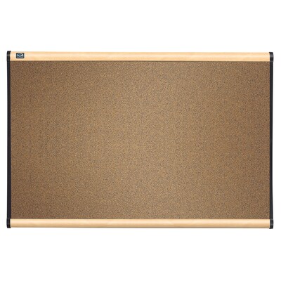 Quartet Prestige Colored Cork Bulletin Board, Maple Finish Frame, 2H x 3W (B243MA)