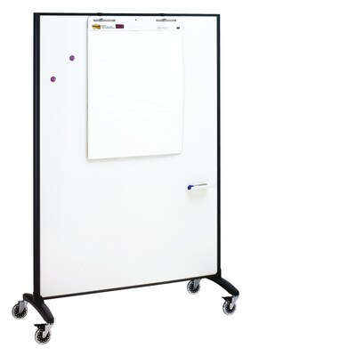 Quartet Motion DuraMax 6H x 4W Whiteboard Surface Room Divider With Graphite Frame (6640MB)