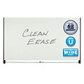 Quartet® Evoque™ Magnetic Glass Dry-Erase Board with Invisible Mount, Wide Format, Black Aluminum Frame, 50W x 28H (G5028BA)