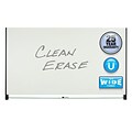 Quartet® Evoque™ Magnetic Glass Dry-Erase Boards with Invisible Mount, Wide Format, Black Aluminum Frame, 85W x 48H (G8548BA)