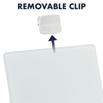 Quartet Glass Dry-Erase Desktop Easel, White Surface, Frameless, 9"W x 11"H (GDE119)