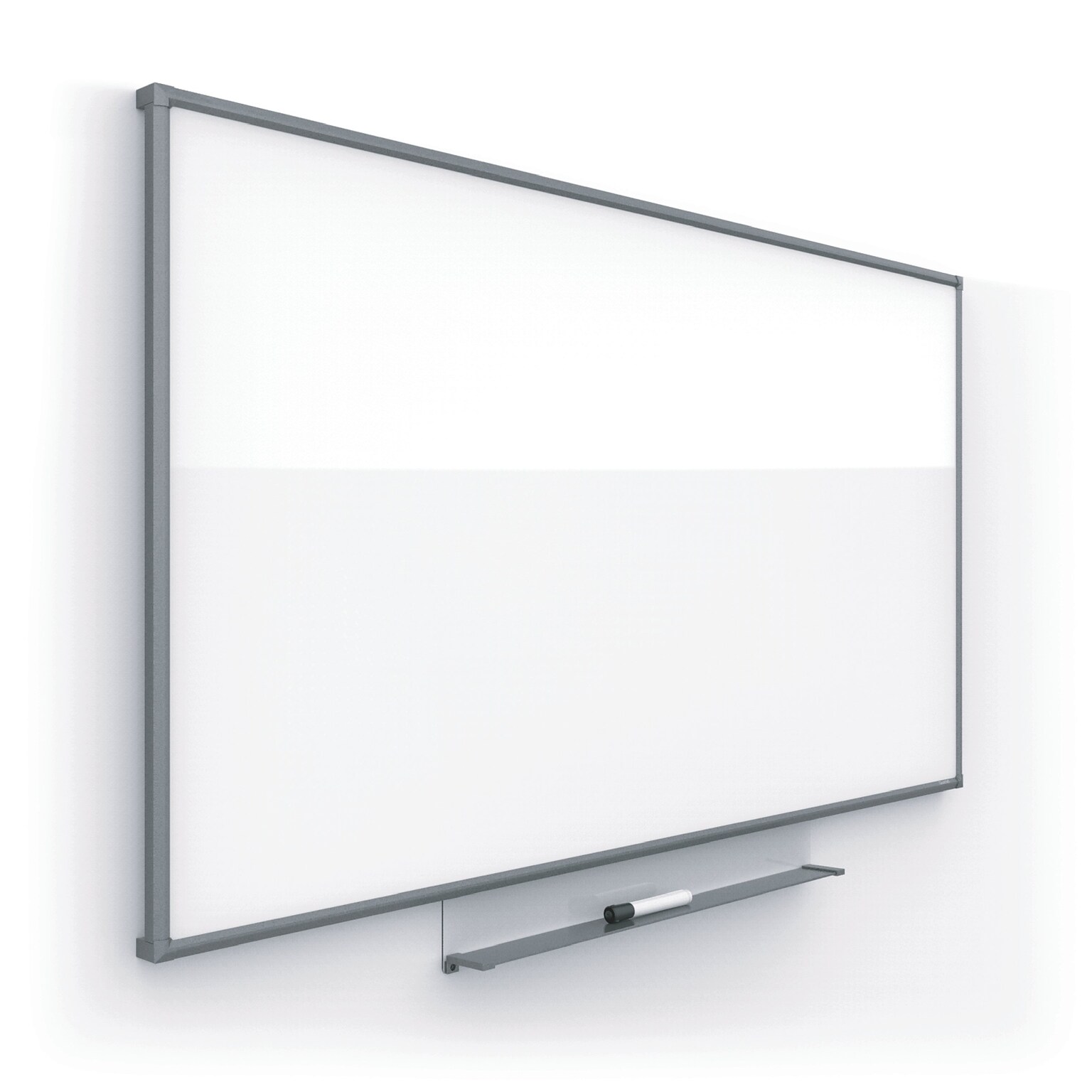 Silhouette™ Porcelain Dry Erase Whiteboard, Charcoal Aluminum Frame, 39x22 (CP3922C)