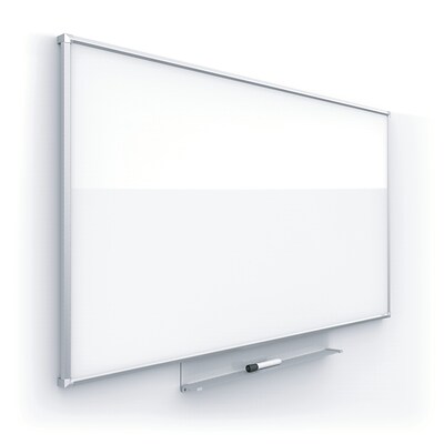 Silhouette™ Total Erase® Dry-Erase Whiteboard, Silver Aluminum Frame, 74x42 (C7442)