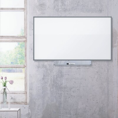 Silhouette™ Total Erase® Dry-Erase Whiteboard, Silver Aluminum Frame, 74"x42" (C7442)