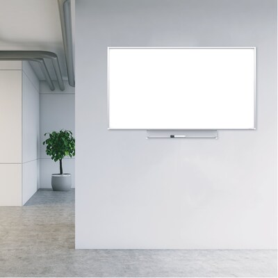 Silhouette™ Porcelain Dry Erase Whiteboard, Silver Aluminum Frame, 39"x22" (CP3922)