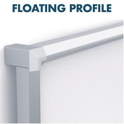 Silhouette™ Porcelain Dry Erase Whiteboard, Silver Aluminum Frame, 39"x22" (CP3922)