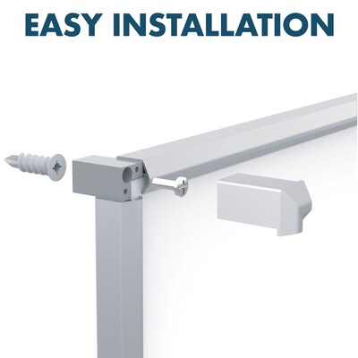 Silhouette™ Porcelain Dry Erase Whiteboard, Silver Aluminum Frame, 39"x22" (CP3922)
