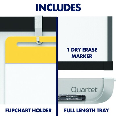 Quartet® Prestige® 2 Magnetic Mobile Presentation Whiteboard Easel, 4' x 3' (ECM43P2)