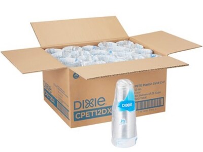 Dixie PETE Cold Cups, 12 oz., Clear, 500/Carton (CPET12DX)