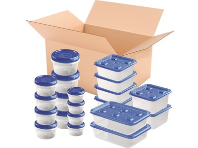 Ziploc Variety Pack Plastic Containers with Lids Combo, Clear, 40/Pack (316252)