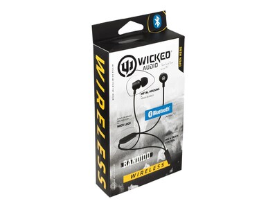 Wicked Audio Bandido Wireless Bluetooth Stereo Headphones, Black (WI-BT2650)