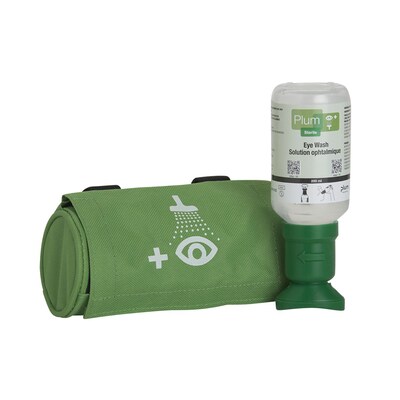 Plum Mini Saline Eyewash Kit w/Beltbag, 6.8 oz, 2/Pack (46928-2)