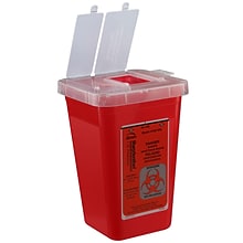 Bemis Phlebotomy Container, 1 Quart, Red, Box of 100 (100030-100)