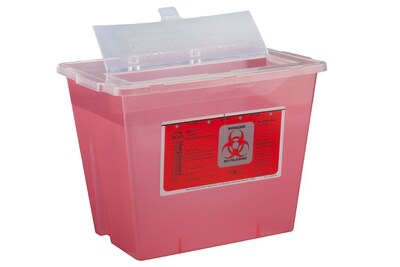 Bemis Sharps Container, 2 Gallon, Red, Pack of 5 (102030-5)