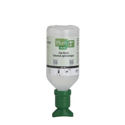 Plum Saline Eyewash Bottle Refill, 16.9 oz., 12/Box (45981-12)