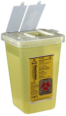 Bemis Phlebotomy Container, 1 Quart, Yellow, Box of 100 (100040-100)