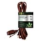 GoGreen Power 15' Extension Cord, 3-Outlet, 16 AWG, Brown (GG-24815-3)
