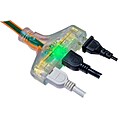 GoGreen Power 12/3 2 3-Outlet Heavy Duty Extension Cord - Lighted End, Orange - GG-15302