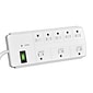 GoGreen Power 6' Surge Protector, 8 Outlet, White (GG-18316WH)