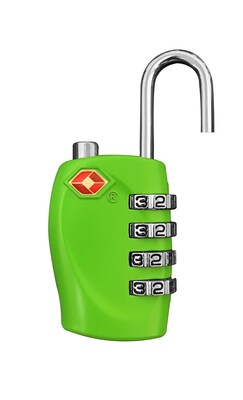 Travergo 4-Digit Combination Lock, Green (TR1140GN)