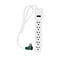 GoGreen Power 6 Outlet Surge Protector, 2.5 Cord, White (GG-16103MS)