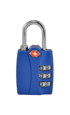 Travergo 3 Digit Combination Lock, Blue (TR1120BL)