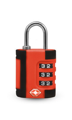 Travergo 3 Digit Two Tone Combination Lock, Red (TR1100RD)