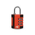 Travergo 3 Digit Two Tone Combination Lock, Red (TR1100RD)