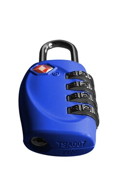 Travergo 4 Digit Combination Lock, Blue (TR1140BL)