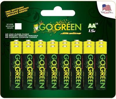 GoGreen Power Alkaline AA 24pk Batteries