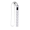Power by GoGreen 6 Outlet Mini Surge Protector, 2 cord, White, GG-16103MIN