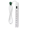 GoGreen Power 7 Outlet Surge Protector, 6ft cord - White GG-17636