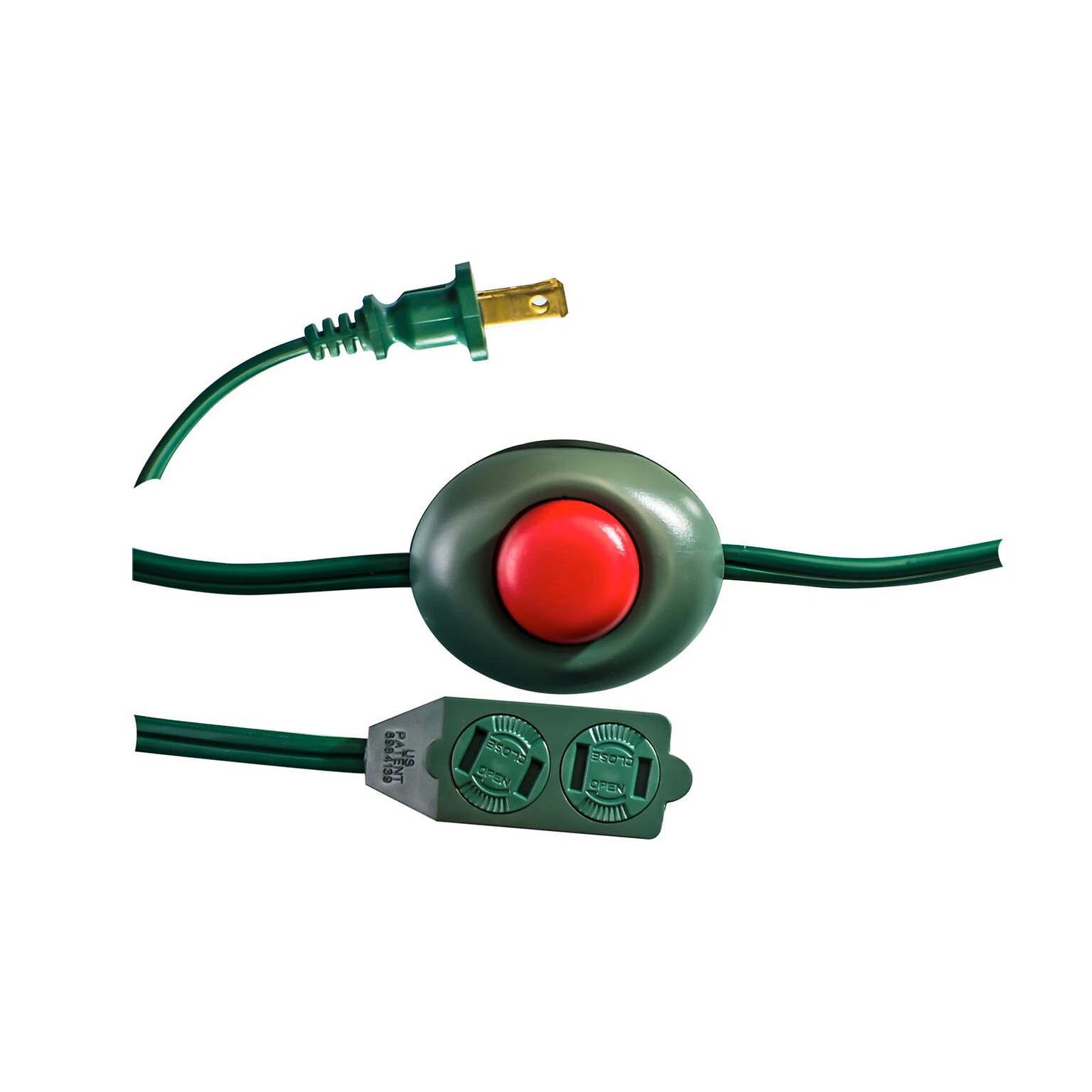 Go Green Power 9 Extension Cord, 3-Outlet, 18 AWG, Green (GG-24510GN)