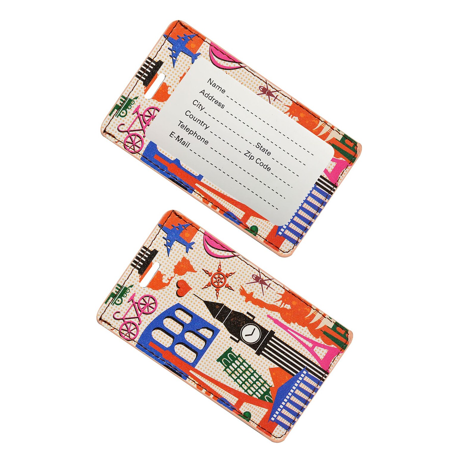 GoGreen Power Travergo World Attractions Luggage Tag, Multicolor (TR1274)