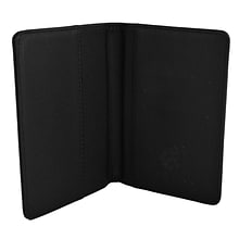 Travergo Canvas Leather Passport Holder, Black (TR1220BK)