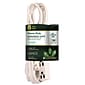 GoGreen Power 8' Extension Cord, 3-Outlet, 16 AWG, White (GG-19608)