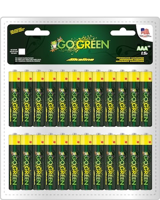 GoGreen Power Alkaline AAA 48pk Batteries